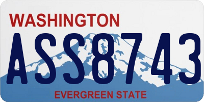 WA license plate ASS8743