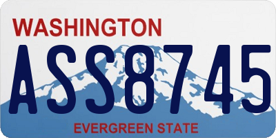 WA license plate ASS8745