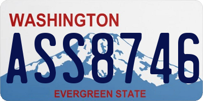 WA license plate ASS8746