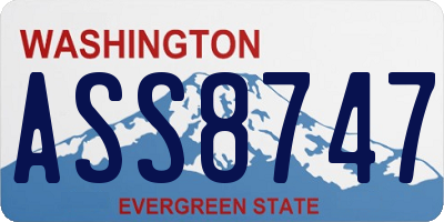 WA license plate ASS8747
