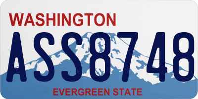 WA license plate ASS8748