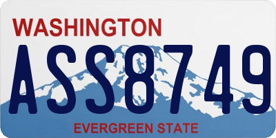 WA license plate ASS8749