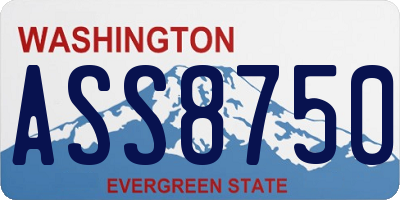 WA license plate ASS8750