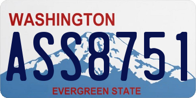 WA license plate ASS8751