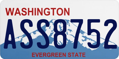 WA license plate ASS8752