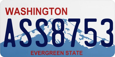 WA license plate ASS8753