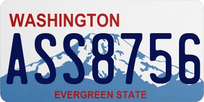 WA license plate ASS8756