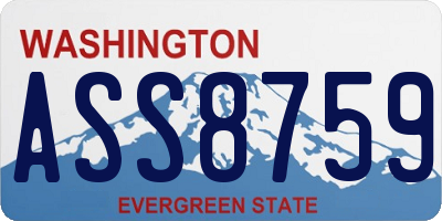 WA license plate ASS8759