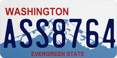 WA license plate ASS8764