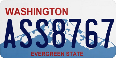 WA license plate ASS8767