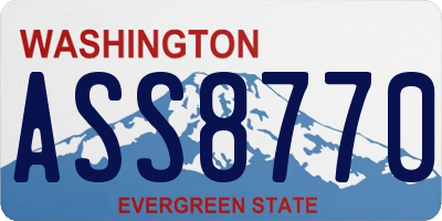 WA license plate ASS8770