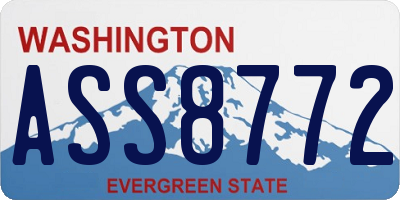 WA license plate ASS8772