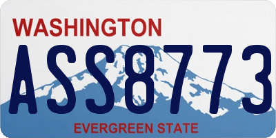 WA license plate ASS8773