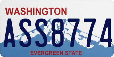 WA license plate ASS8774