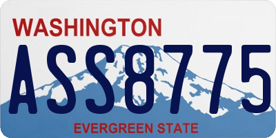 WA license plate ASS8775