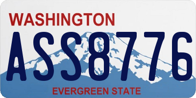 WA license plate ASS8776