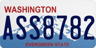 WA license plate ASS8782