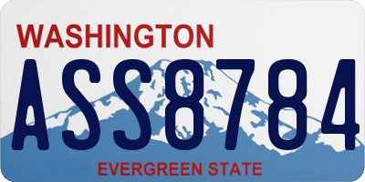 WA license plate ASS8784