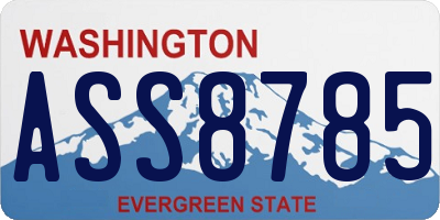 WA license plate ASS8785