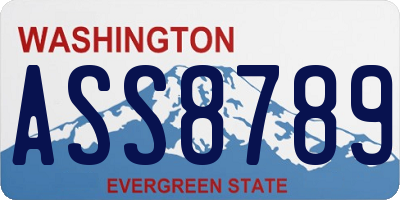 WA license plate ASS8789