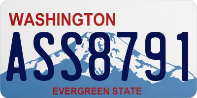 WA license plate ASS8791
