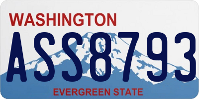 WA license plate ASS8793