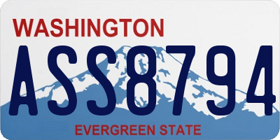 WA license plate ASS8794