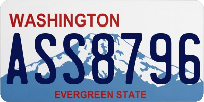 WA license plate ASS8796
