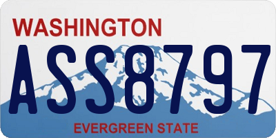 WA license plate ASS8797