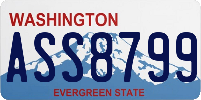 WA license plate ASS8799