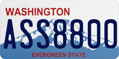 WA license plate ASS8800
