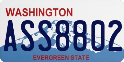 WA license plate ASS8802