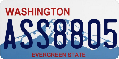 WA license plate ASS8805