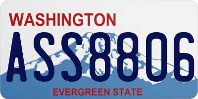 WA license plate ASS8806