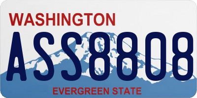 WA license plate ASS8808