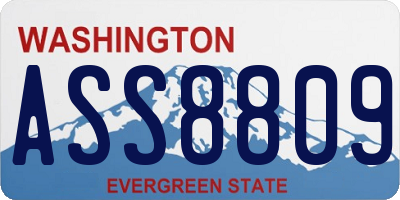 WA license plate ASS8809