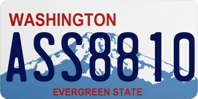 WA license plate ASS8810