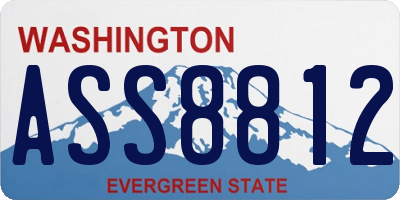 WA license plate ASS8812