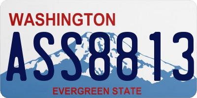 WA license plate ASS8813