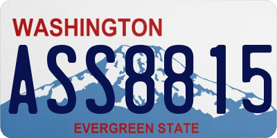 WA license plate ASS8815