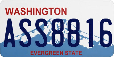 WA license plate ASS8816