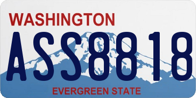 WA license plate ASS8818