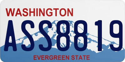 WA license plate ASS8819