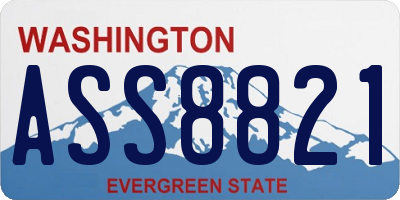 WA license plate ASS8821