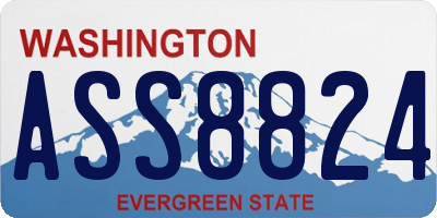 WA license plate ASS8824
