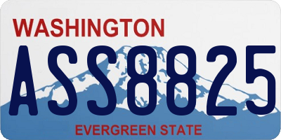 WA license plate ASS8825