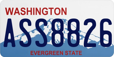 WA license plate ASS8826
