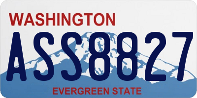 WA license plate ASS8827