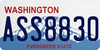 WA license plate ASS8830