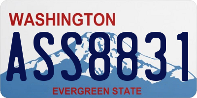 WA license plate ASS8831